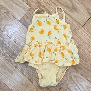 Lemon Print Baby Romper